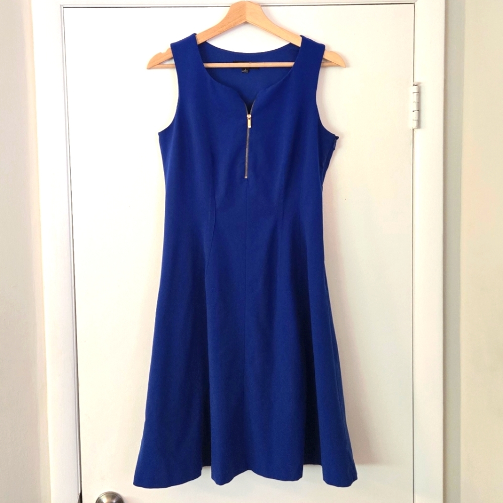 Nine West Royal Blue Fit And Flare Dress Size 4